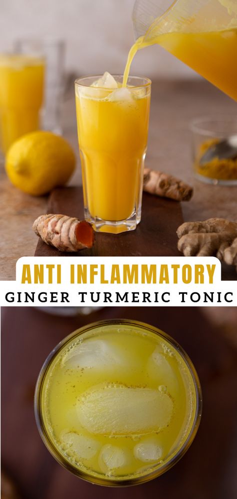 Ginger Tumeric Tea, Ginger Root Recipes, Help With Inflammation, Turmeric Tonic, Ginger Root Tea, Lifestyle Of A Foodie, Turmeric Ginger Tea, Fresh Turmeric Root, Turmeric Drink