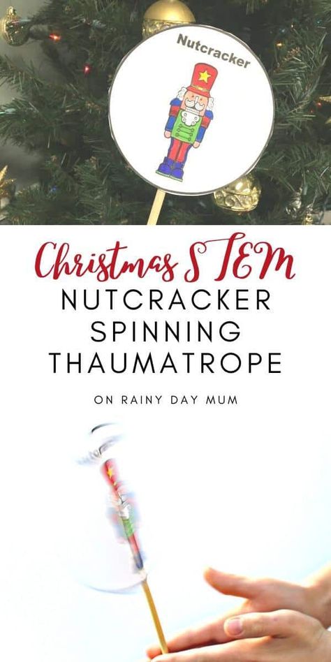 FREE printable thaumatrope activity for kids to make on the theme of the Nutcracker watch the prince transform to the Nutcracker. #storybookadvent #christmasstem #stemactivitiesforkids #rainydaymum Nutcracker Activities Preschool, Nutcracker Crafts For Kids, Nutcracker Activities, Nutcracker Activities For Kids, The Nutcracker Activities For Kids, Nutcracker Art Lesson Elementary, Nutcracker Music Activities, Nutcracker Music, Nutcracker Christmas Party