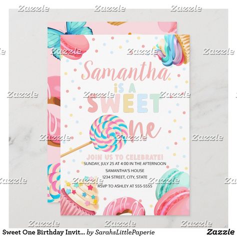 Sweet One Birthday Party, Pastel Sweets, Sweet Birthday Party, Sweet One Birthday, Pastel Birthday, Birthday Cake Pops, Candyland Birthday, Candy Theme, First Birthday Party Themes