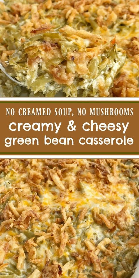 Thanksgiving Mushrooms, The Best Green Bean Casserole, Cheesy Green Beans, Cheesy Green Bean Casserole, Best Green Bean Casserole, Mushrooms Recipes, Homemade Green Bean Casserole, Green Bean Casserole Recipe, The Best Green Beans