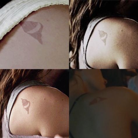 Hayley Marshall Birthmark, Crescent Wolf Birthmark, Hayley Marshall Tattoo, Hope Mikaelson Tattoo Ideas, Crescent Moon Birthmark, Tvdu Tattoo Ideas, Moon Birthmark, Rebecca The Originals, Birthmark Aesthetic