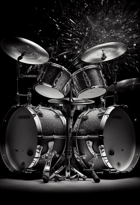 Drum set isolated on white background. AI Generated royalty free stock images Drum Set Wallpaper, Drums Background, Drum Pictures, Drums Pictures, Drum Rudiments, Drums Wallpaper, Drum Beats, Happy Birthday Invitation Card, Music Instruments Guitar