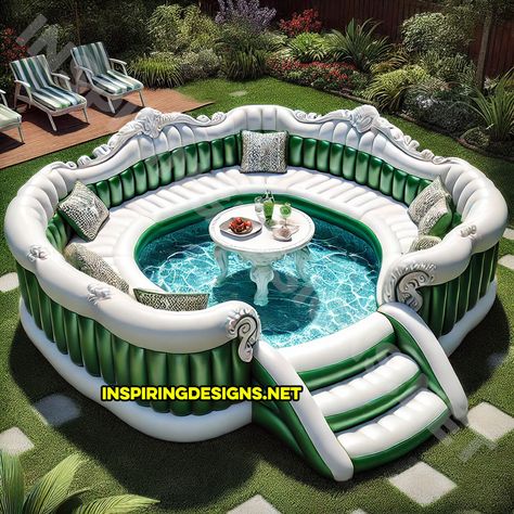 Imagine lounging on your patio, the sun shining brightly, and you’re sitting on a giant, inflatable sofa shaped pool. Yes, you read that right – a sofa shaped pool. This isn’t just any pool; it’s a plush, couch shaped pool that brings the ultimate in comfort and style to your backyard oasis. Visualize this: a … Pool Bar Design, Giant Sofa, Cabin Getaway, Billionaire Mindset, Couches Living, Plush Couch, House Shopping, Pool Stuff, Inflatable Water Park