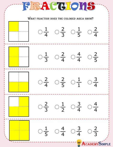 Teaching Aids For Maths, Fractions For Kids, Whole Watermelon, Math Word Wall, Math Fractions Worksheets, Learning Fractions, Above The Line, First Grade Math Worksheets, Preschool Workbooks