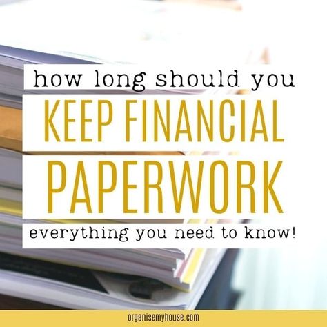 Find out exactly how long you should have important paperwork (specifically financial) for, before you let it go (shred it ideally for security) Get Rid Of Things, Bank Statement, Simplifying Life, Let It Go, Life Organization, Cleaning Organizing, Letting Go, The House, Did You Know