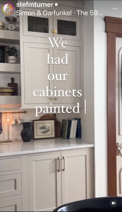 Bm Smokey Taupe Cabinets, Smokey Taupe Cabinets, Bm Smokey Taupe, Taupe Cabinets, Taupe Kitchen Cabinets, Cupboard Colors, Smokey Taupe, Taupe Kitchen, Kitchen Refresh