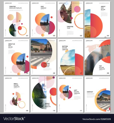 Shape Layout Design, Geometric Magazine Layout, Circle Graphic Design Layout, Geometric Brochure Design, Report Book Cover Design, Geometric Cover Design, Geometric Layout Design, Circles In Design, Cover Book Design Layout