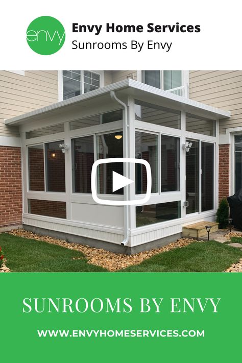 Some photos of sunrooms we completed this past year. All Season Rooms, Three Season Rooms, Patios, Decks, and Gable Roofs. . . . #envyHomeServices #sunroomContractor #sunroomChicago #allSeasonRoom #threeSeasonRoom #roomAdditions All Season Room Addition, 4 Season Room Addition, 4 Season Sunroom Ideas, 3 Season Porch, All Season Room, 3 Season Room, 4 Season Room, Sunroom Addition, Three Season Room