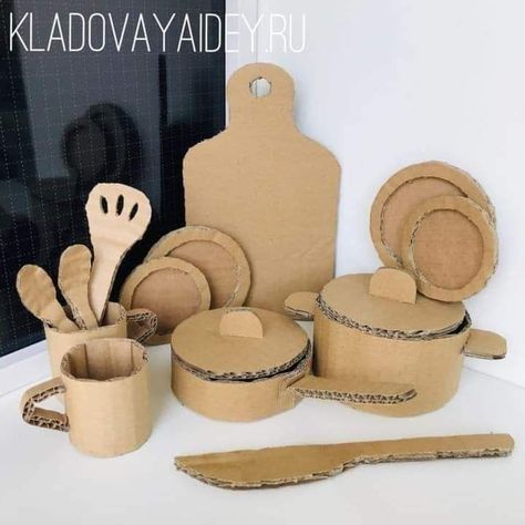 Cardboard Kitchen, Cardboard Crafts Kids, Cardboard Craft, Cardboard Crafts Diy, Kids Play Kitchen, Cardboard Box Crafts, Lilo Et Stitch, Easy Paper Crafts Diy, Diy Kids Toys