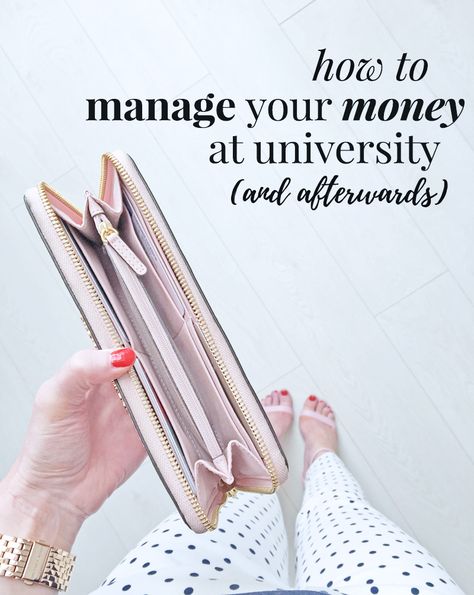 how to manage your money at university and afterwards - money-saving tips University Tips, Manage Your Money, Managing Finances, Student Debt, Finance Books, Savings Plan, Budget Template, Managing Your Money, Student Discounts