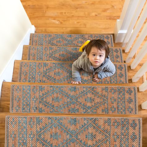 Carpet runner on stairs