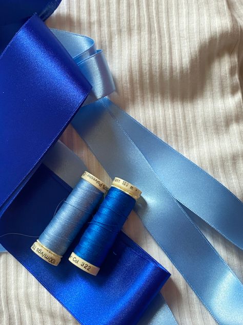 aesthetic sewing #sewing #sewist #aesthetic #blue #ribbon #pinterestlife #smallbusiness Blue Sewing Aesthetic, Sewist Aesthetic, Blue Ribbon Aesthetic, Ac Villager, Aesthetic Sewing, Evie Grimhilde, Ribbon Aesthetic, Sewing Aesthetic, Evie Descendants