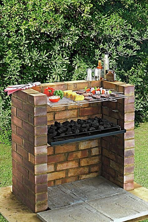 Combination Grill Smokers - Amazon.com, one of the world's largest store. Visit today to buy what you are looking for. Backyard Bbq Ideas, Brick Grill, Brick Bbq, Outdoor Bbq Grill, Diy Grill, Diy Bbq, Bbq Ideas, Backyard Grilling, Outdoor Grills