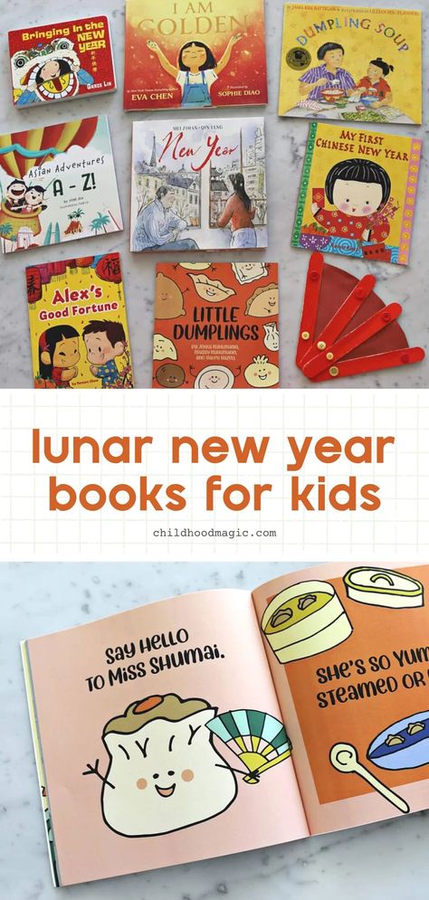 Lunar New Year Books and Activity Ideas - Childhood Magic New Year Books, Sharing Books, New Year Ideas, Chinese Holidays, Lantern Craft, New Years Traditions, Books And Activities, New Years Activities, Best Children Books