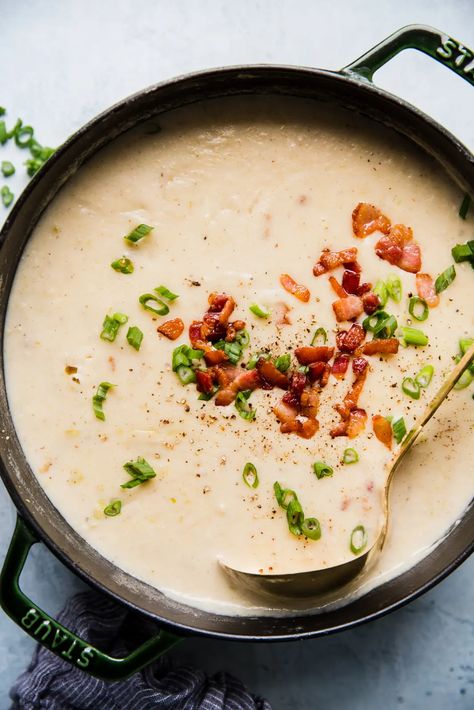 German Potato Soup, Creamy Potato Soup Recipe, Best Potato Soup, Creamy Soup Recipes, Potato Bacon Soup, Cream Of Potato Soup, The Modern Proper, Modern Proper, Creamy Potato Soup