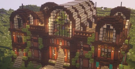 Minecraft Manor House, Minecraft Manor, Minecraft Garden, Minecraft Steampunk, Private Resort, Minecraft Mansion, Minecraft Structures, Minecraft Interior Design, Minecraft House Plans