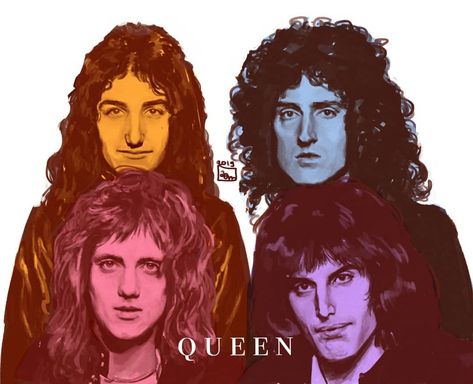 a kind of magic on Instagram: “{4/4} queen . . . it was a tie but in the end the majority of you voted purple!! thank you for helping me choose a colour❤️ #johndeacon…” Queen Illustration, Yaas Queen, Queen Fanart, Queen Drawing, Singer Art, Queen Gifts, Queen Poster, A Kind Of Magic, Queen Photos