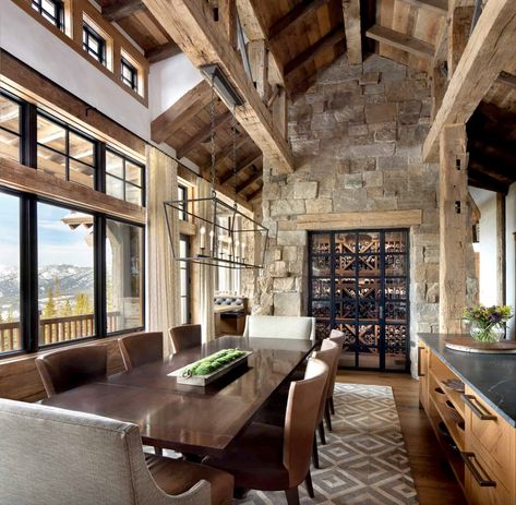 Rustic Lodge Interior, Modern Mountain Home Interiors, Rustic Mountain Homes Interior, Ranch House Interior, Mountain Homes Interiors, Mountain House Bedroom, Mountain Home Kitchen, Mountain House Kitchen, Mountain House Interior