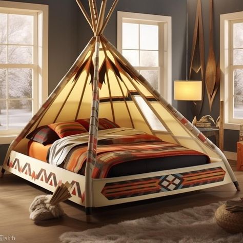 Native American Decorating Ideas, Native American Home Decor Ideas, Native American Bedroom, Native American Houses, American Home Design, Native Decor, American Bedroom, Native American Home, Native Designs