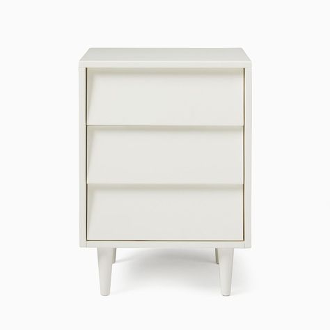 Pippa Nightstand | West Elm White Nightstands, Reclaimed Wood Nightstand, Nightstand White, Captains Bed, West Elm Kids, Cerused Oak, Kids Nightstand, Kids Dressers, Stylish Curtains