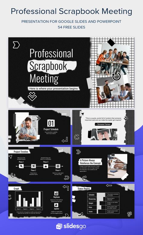 Professional Scrapbook Meeting Scrapbook Powerpoint, Powerpoint Templates Free Download, Architecture Drawing Presentation, Presentation Slides Design, Powerpoint Slide Designs, Presentation Design Layout, Infographic Design Layout, Slides Design, Powerpoint Design Templates