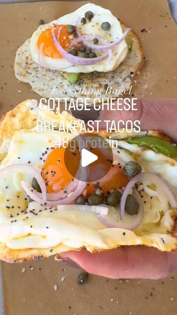 Everything Bagel Cottage Cheese Breakfast Tacos, Cottage Bread, Cottage Cheese Recipes Healthy, Cottage Cheese Breakfast, Breakfast Taco, Cottage Cheese Eggs, Chili Crisp, Sliced Avocado, Cheese Flatbread