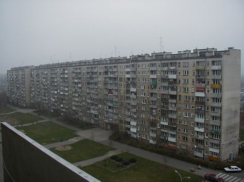 Russian Apartment Building, Apartment Building Aesthetic, Rationalism Architecture, Apartment Rooftop, Building Aesthetic, Dark House, Black And White City, Creature Artwork, Cyberpunk City