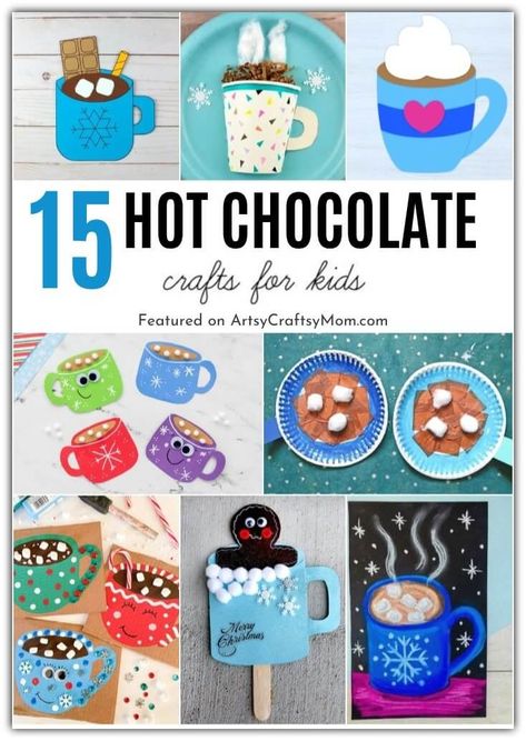 15 Heavenly Hot Chocolate Crafts for Kids 15 Hot Chocolate For Classroom Party, Hot Chocolate Crafts Preschool, Preschool Hot Cocoa Craft, Preschool Hot Chocolate Craft, Chocolate Stem Activities, Hot Chocolate Day At School, Hot Cocoa Crafts For Toddlers, Hot Cocoa Preschool Craft, Hot Chocolate Activities For Toddlers