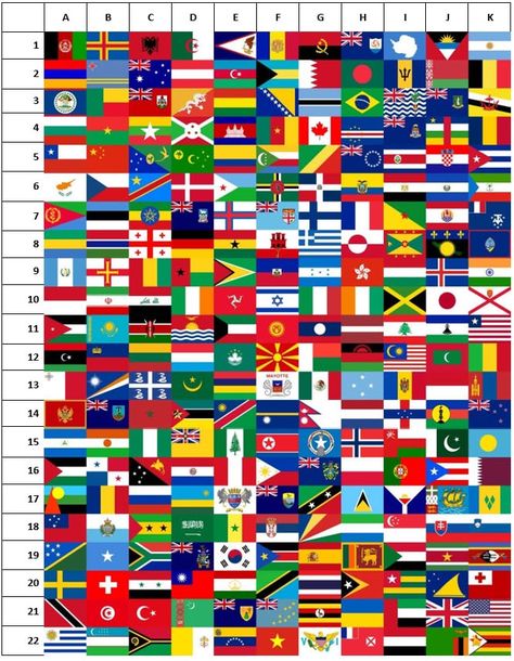 The world in a nutshell. My country is in J18. What about yours? All The Flags, All World Flags, All Country Flags, World Illustration, Reward And Recognition, Countries And Flags, Flag Coloring Pages, Flag Country, Best Pens