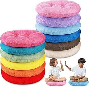 Seating For Classroom, Preschool Yoga, Daycare Spaces, Daycare Decor, Alternative Seating, Reggio Classroom, Preschool Rooms, Classroom Seating, Round Floor Pillow