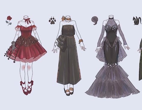 Wonderland Clothes, Digital Dress, Wonderland Dress, Disney Inspired Fashion, Twisted Disney, Dress Sketches, Anime Dress, Anime Costumes, Fashion Design Drawings