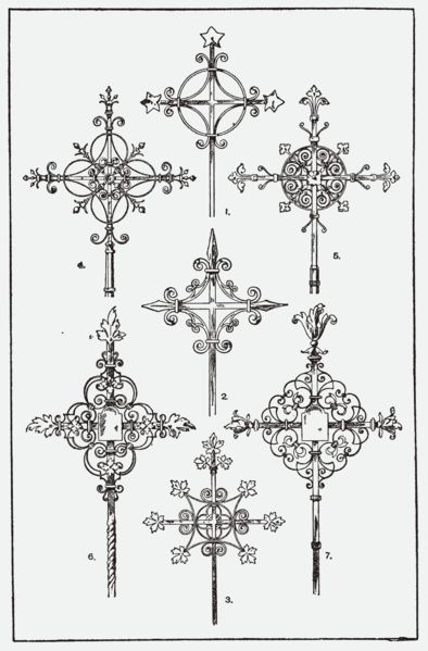 From, "A Handbook of Ornament". 1898 by Franz Sales Meyer. Vintage Cross Drawing, Gothic Crucifix Tattoo, Gothic Ornament Tattoo, Ornate Cross Drawing, Cross Gothic Tattoo, Gothic Prints, Modern Gothic, Handpoke Tattoo, Cross Art