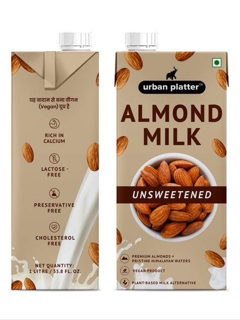 Almond Milk Packaging Design, Honey Business, Milk Package, Drinks Packaging, Milk Packaging, Food Package, Milk Box, Milk Production, Milk Alternatives