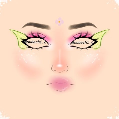 Winx Makeup Flora, Flora Winx Makeup, Winx Club Makeup, Winx Makeup, Maquillaje Aesthetic, Monster High Makeup, Club Makeup, Makeup Charts, Anime Eye Makeup