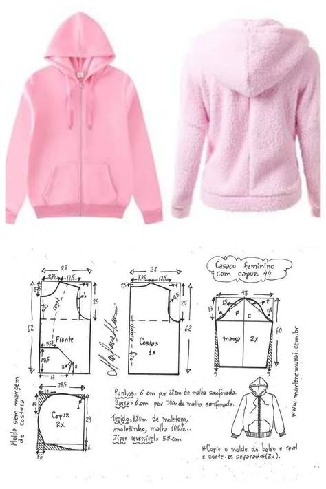 Pola Jaket, Hoodie Sewing, Diy Clothes Patterns, Hoodie Sewing Pattern, Kids Clothes Diy, T Shirt Sewing Pattern, Girls Clothes Patterns, Sewing Clothes Women, Shirt Sewing Pattern