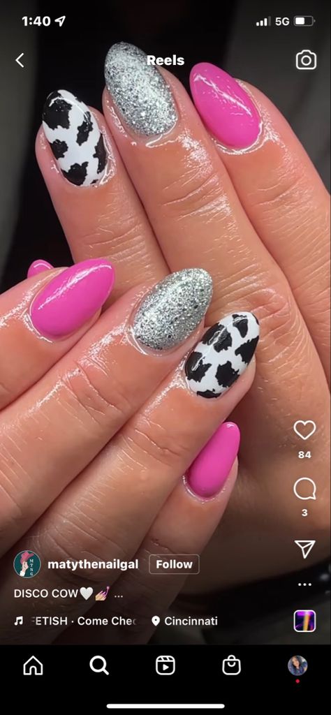 Bachelorette Party Nails, Bachelorette Nails, Rodeo Nails, Disco Nails, Cowboy Nails, Concert Nails, Western Nails, Country Nails, Cow Nails