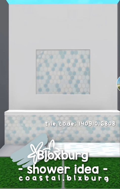 Bloxburg Coastal Beach House Interior, Beach House Codes Bloxburg, Beach Theme Bloxburg House, Bloxburg Coastal Wall Decals, Bloxburg Costal House Exteriors Ideas, Bloxburg Coastal Tile Decals, Coastal Garage Bloxburg, Blue Carpet Decals Bloxburg, Bloxburg Fish Tank Decal Codes