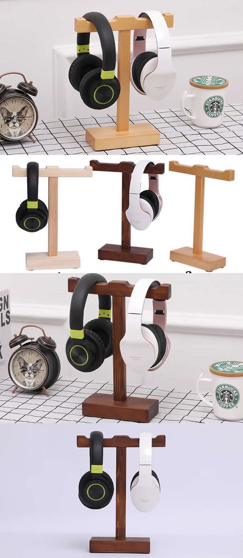 Diy Wood Headphone Stand, Headset Stand Diy, Diy Headset Stand, Wooden Headphone Stand, Diy Headphone Holder, Headphone Stand Diy, Diy Headphone Stand, Headphone Hanger, Headphones Stand