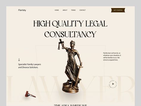 Law Firm Landing Page UI by Ofspace UX/UI on Dribbble Lawyer Website Design, Lawyer Website, Landing Page Ui, Design Career, Bedroom Decor Design, Family Law, Ux Ui, Landing Page Design, Law Firm