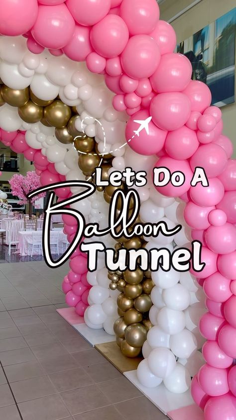 Star-Studded Productions | Let’s make a Balloon Tunnel 🎈 It’s been a while since I’ve made a tunnel. I used a garden arch frame the last time because I hadn’t... | Instagram Balloon Garland Backyard Fence, Balloon Tunnel Diy, Balloon Tunnel Entrance, Round Balloon Arch Ideas, How To Make A Balloon Arch, Balloon Columns Ideas, Easy Balloon Arch, Balloon Tunnel, Event Entrance Arch