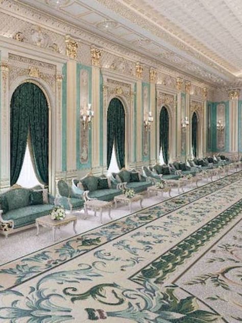 A french neoclassical majlis with a big rug in the center. Luxury Majlis, Big Modern Houses, Majlis Design, Big Rug, Dining Room Design Luxury, Best Rugs, French Neoclassical, Rugs Ideas, Arabic Decor