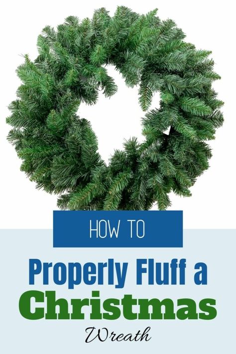 How To Fluff An Artificial Wreath - Christmas Wreath Tip Cheap Wreaths, Christmas Reef, Plain Wreaths, Wreath Alternative, Christmas Wreath Decor, Wreath Inspiration, Christmas Bows Diy, Faux Christmas, Artificial Christmas Wreaths