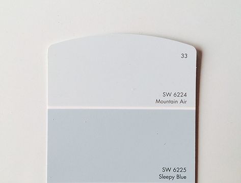 Mountain air versus sleepy blue Best Light Blue Sherwin Williams, Pale Blue Sherwin Williams, Sw Mountain Air Paint, Pale Blue Paint Colors Sherwin Williams, Sherwin Williams Pale Blue, Light Blue Sherwin Williams, Light Blue Sherwin Williams Paint, Sherwin Williams Open Air, Mountain Air Sherwin Williams