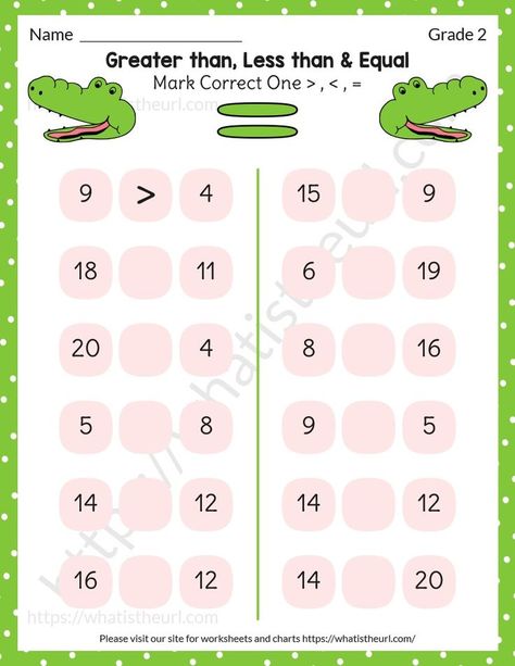 This is a MEGA worksheet. This free printable PDF contains about 100 pages of “Greater than, less than, or Equal to” finding worksheets. This is for 2nd grader kids.Please download the PDF Greater than Less than or Equal Worksheets – Grade 2 Greater Than Less Than Worksheets, More Than Less Than, Preschool Counting Worksheets, Greater Than Less Than, Mathematics Worksheets, 1st Grade Math Worksheets, Learning English For Kids, 2nd Grade Worksheets, Flashcards For Kids