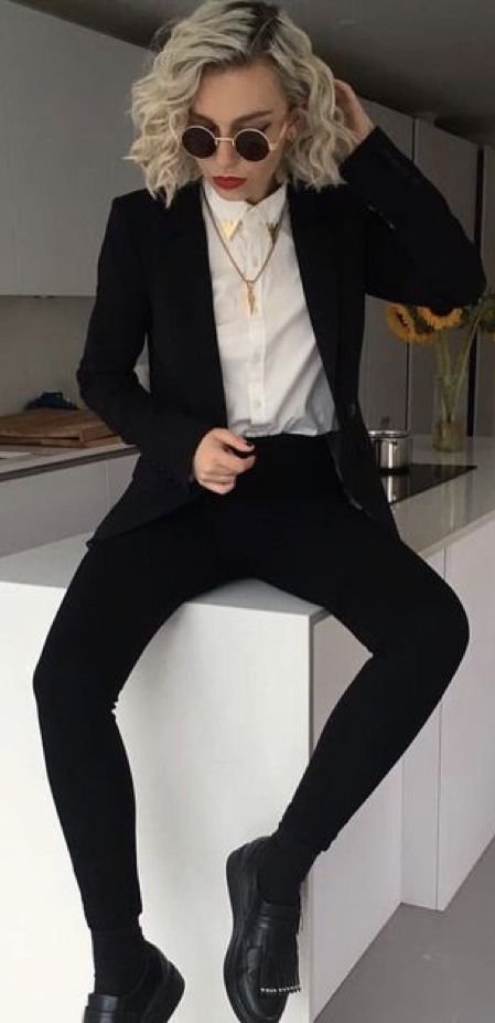 Outfit Ideas For Tomboys, Classy Tomboy, Tomboy Formal Outfits, Edgy Work Outfits, Wedding Outfit Ideas, Boyish Style, Office Outfits Women, Business Casual Outfits For Work, Formal Outfits