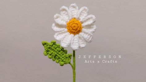 25 Free Crochet Daisy Patterns (White Flower Pattern) Amigurumi Daisy Flower, Crochet Flower Step By Step, Easy Crochet Daisy Pattern Free, Crochet Flowers Daisy, Daisy Crochet Tutorial, Crochet Daisy Flower Free Pattern, Daisy Pattern Crochet, How To Crochet A Daisy, Daisy Crochet Bouquet