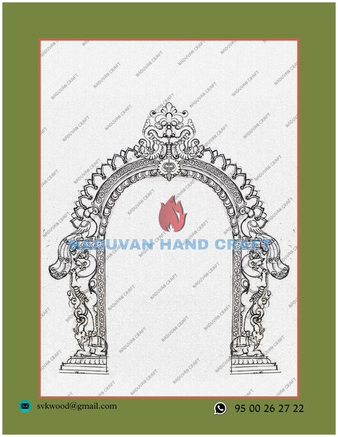 Makara Thoranam Design, Thiruvachi Drawing, Thiruvachi Design, Prabhavali Design Sketch, Prabhavali Design, Prabhavali Frame, Shilpa Shastra, Art Deco Curtains, Tanjore Art