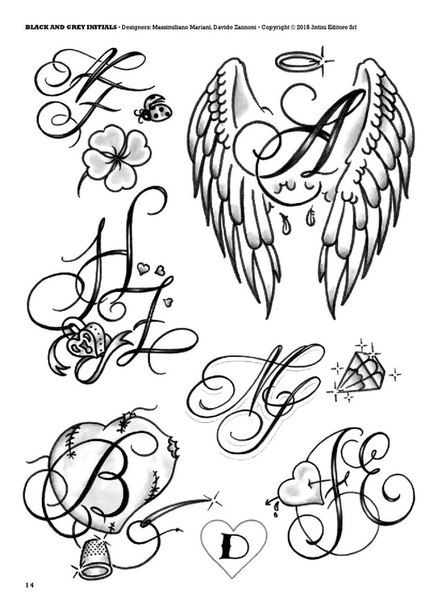 Tattoos Initials, Initials Tattoo, Pixie Tattoo, Diy Tattoo Permanent, Paradise Tattoo, Wing Tattoo Designs, Geniale Tattoos, Initial Tattoo, Memorial Tattoos