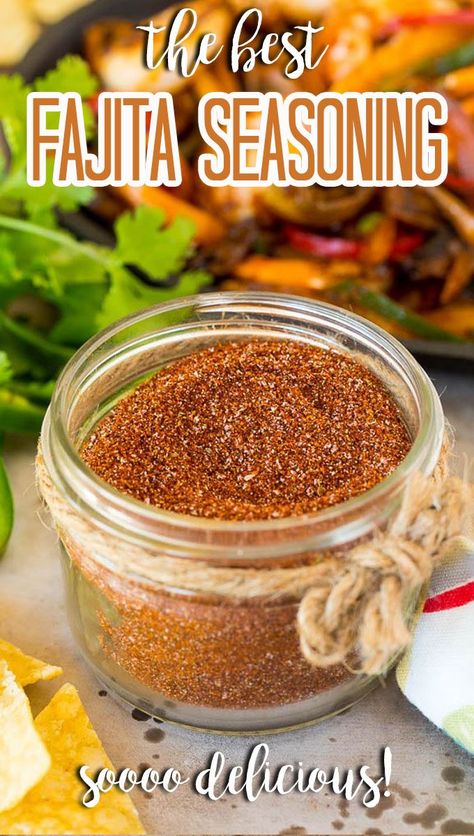 This fajita seasoning is a blend of spices and herbs, all mixed together to create the perfect flavor enhancer for any type of fajitas. Fajita Seasoning Recipe, Fajita Mix, Fajita Seasoning Mix, Fajita Spices, Slow Cooker Recipes Pork, Homemade Fajita Seasoning, Homemade Mixes, Spice Mix Recipes, Seasoning Recipe