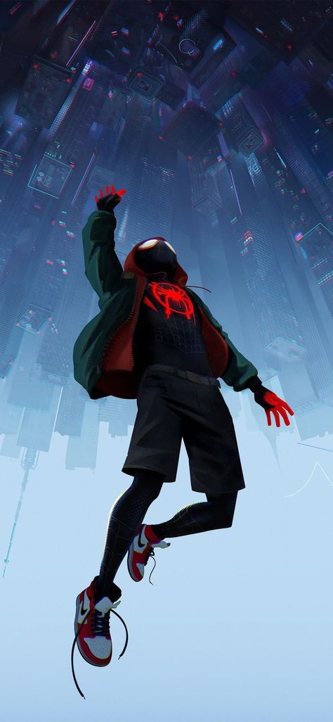 Leap Of Faith Tattoo, Spiderman Miles Morales Wallpaper 4k, Falling Tattoo, Miles Morales Movie, Lamborghini Black, Marvel Ultimate Spider Man, Marvel Paintings, Spiderman Miles, Long Painting